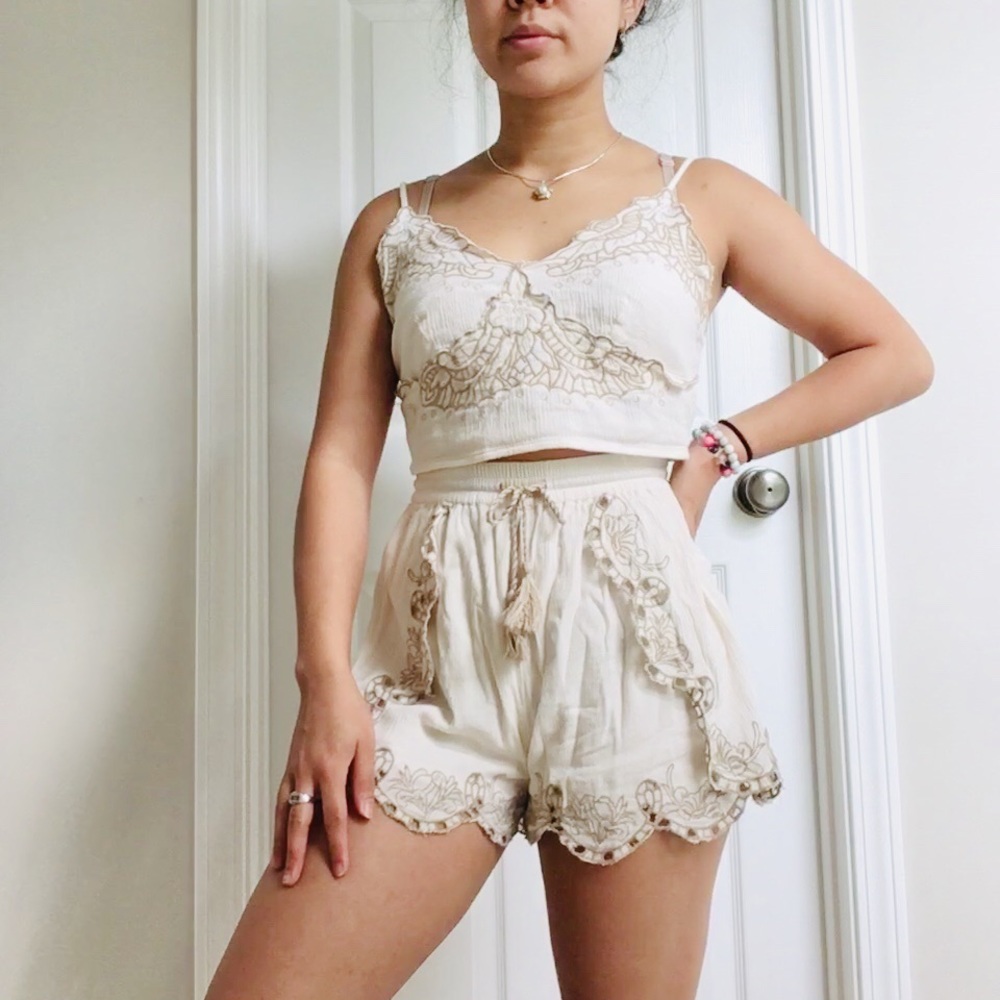 American Eagle Matching Set Crop Top & Shorts - XS